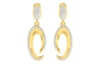 18KT Gold and 0.78 Carat Diamond Earrings