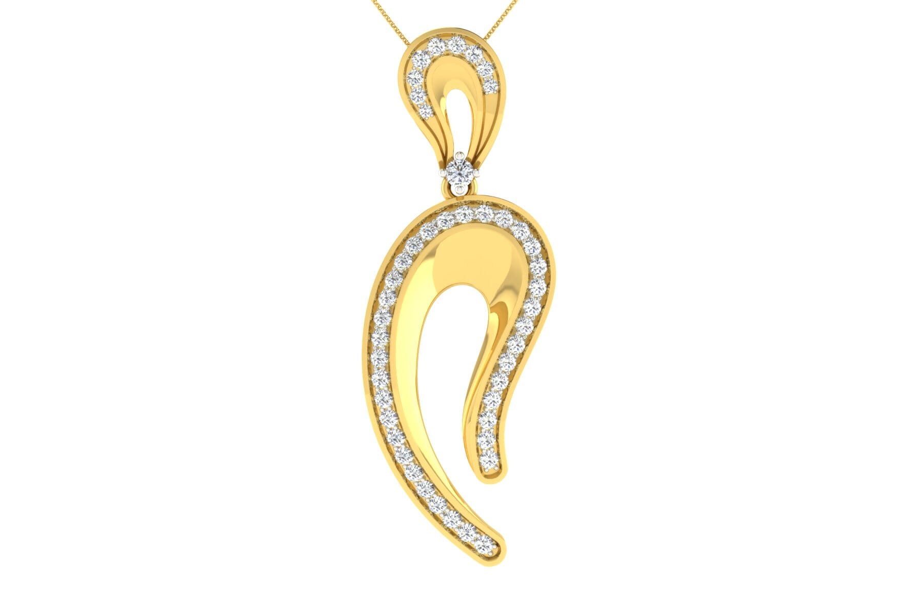 18KT Gold and 0.45 Carat Diamond Pendant