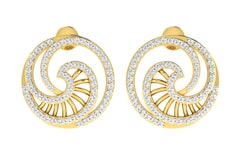18KT Gold and 0.73 Carat Diamond Earrings