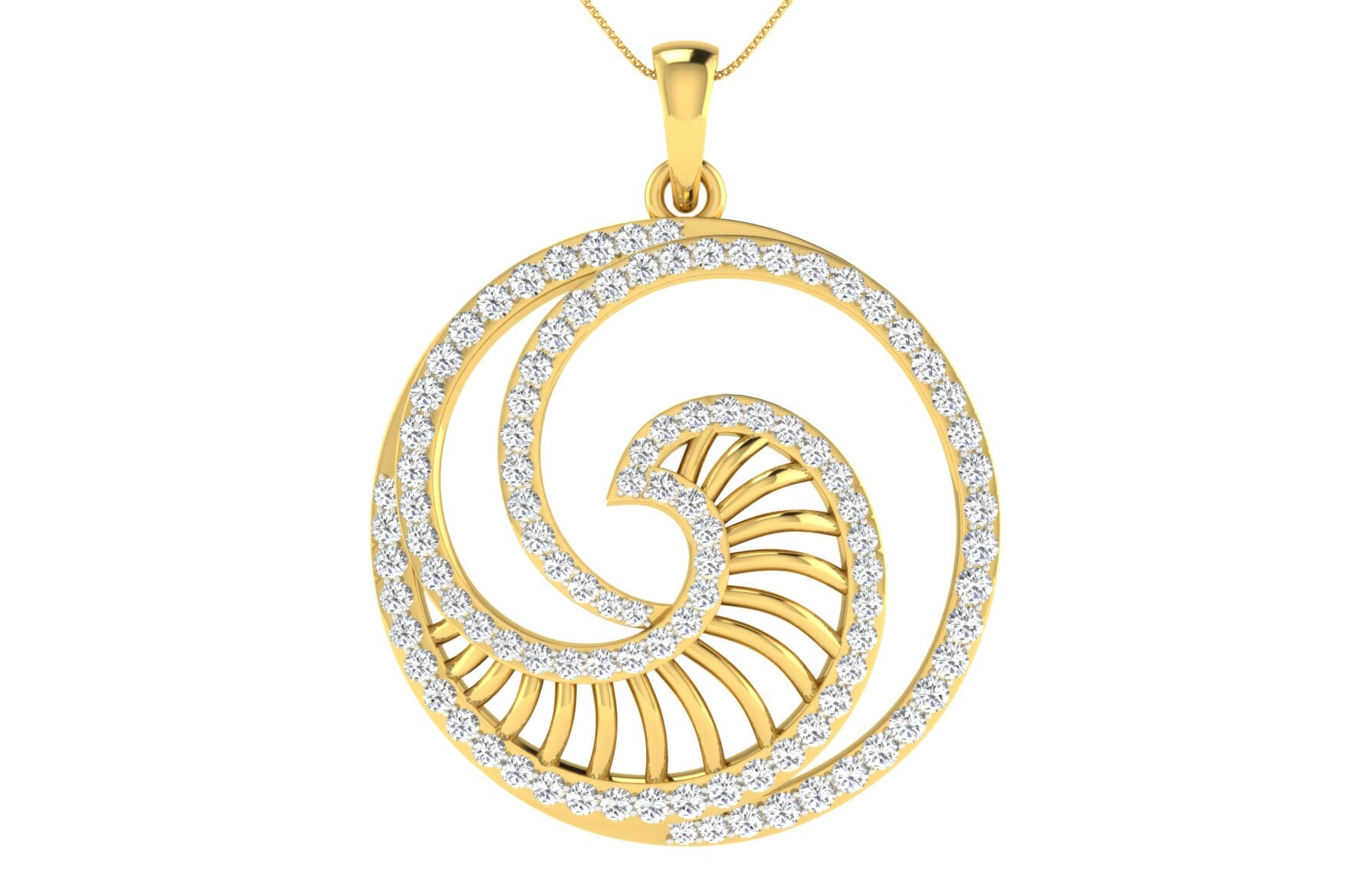 18KT Gold and 0.98 Carat Diamond Pendant