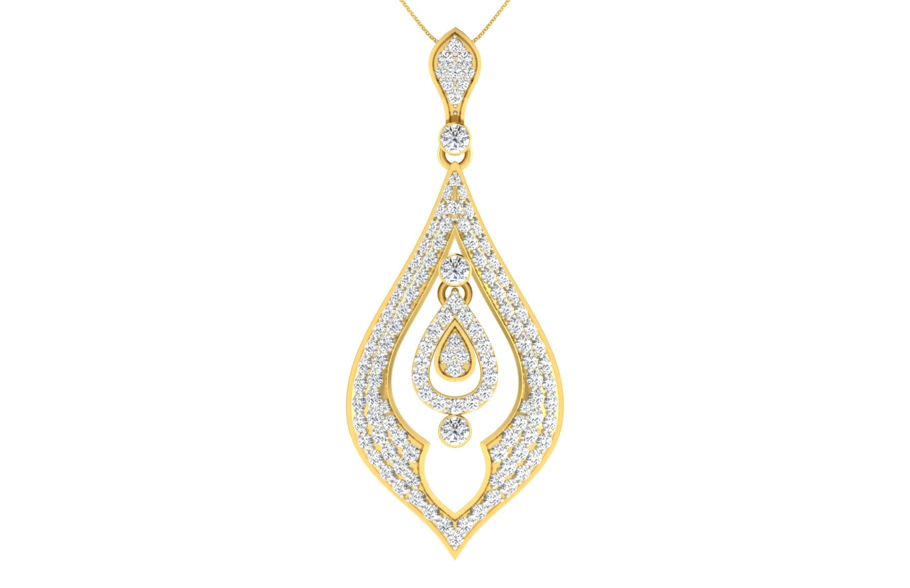 18KT Gold and 1.50 Carat Diamond Pendant