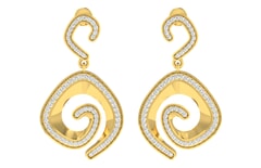 18KT Gold and 0.65 Carat Diamond Earrings