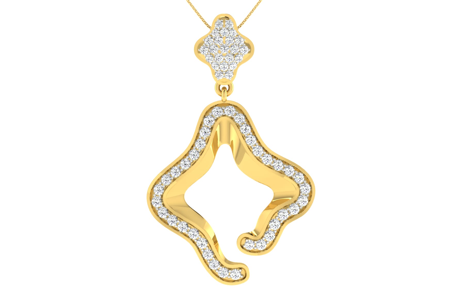 18KT Gold and 0.67 Carat Diamond Pendant