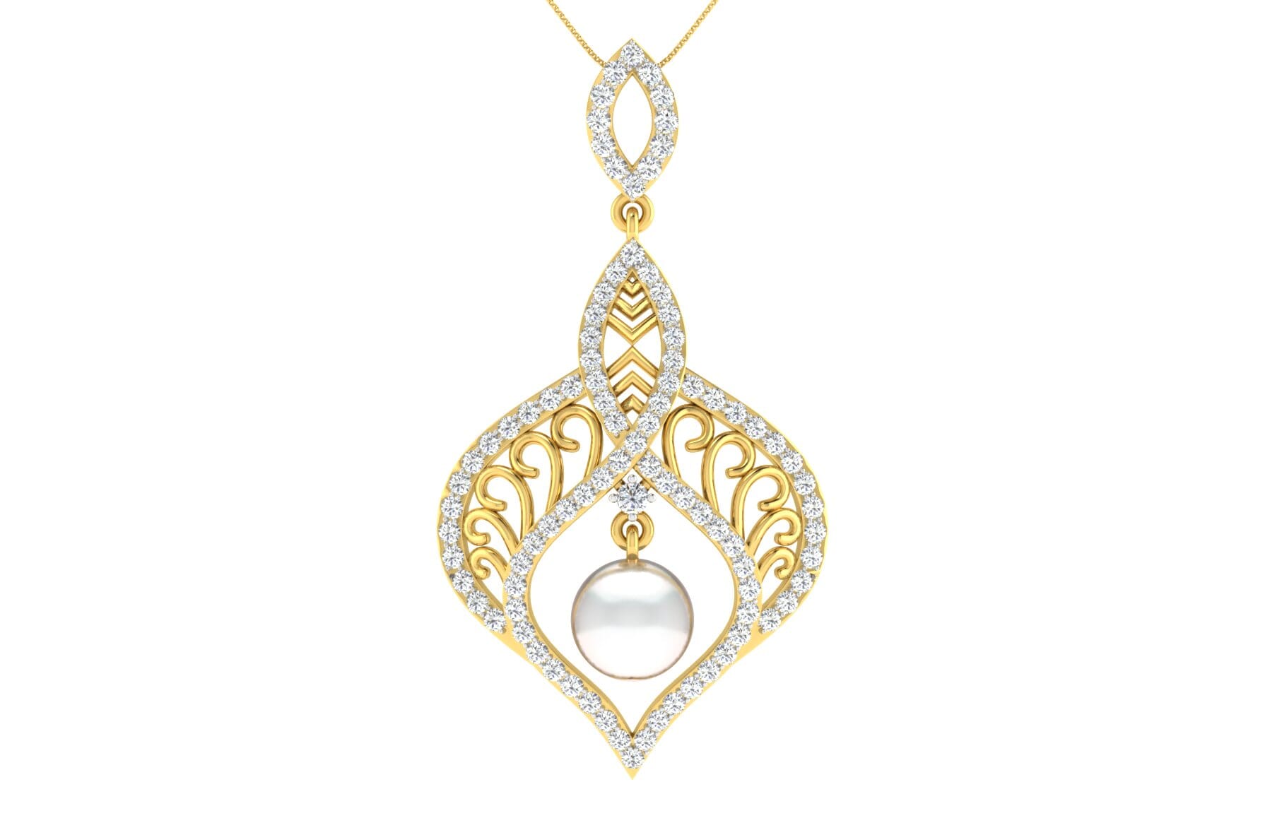 18KT Gold and 0.83 Carat Diamond Pendant
