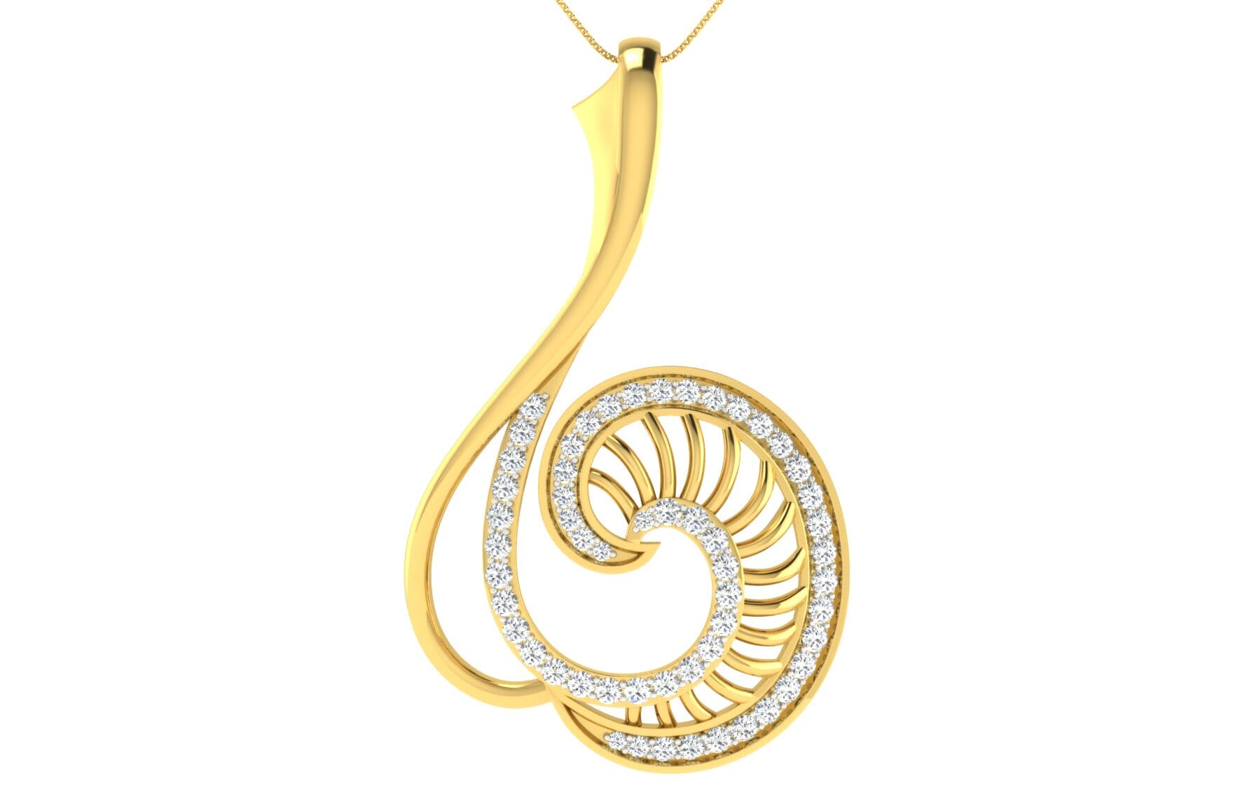 18KT Gold and 0.50 Carat Diamond Pendant