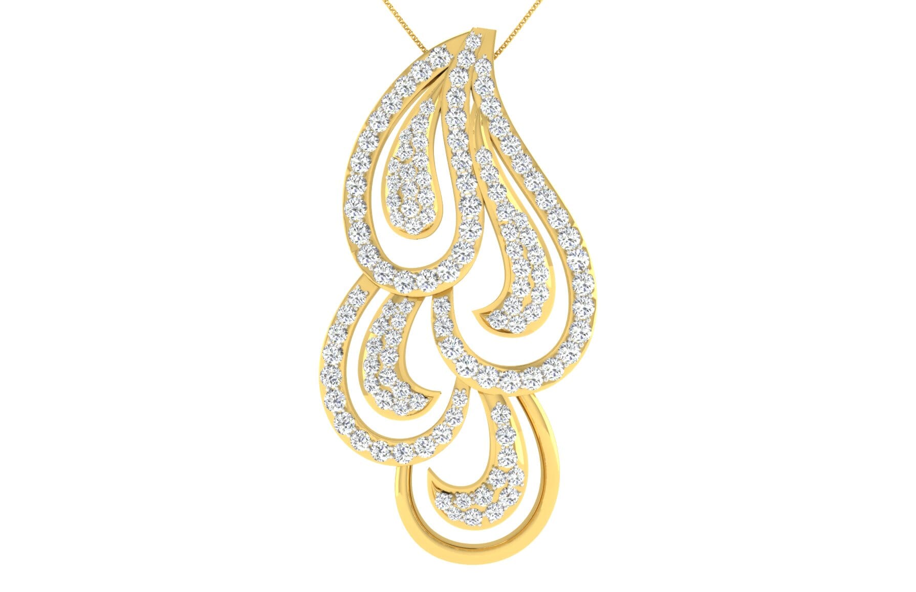 18KT Gold and 1.09 Carat Diamond Pendant