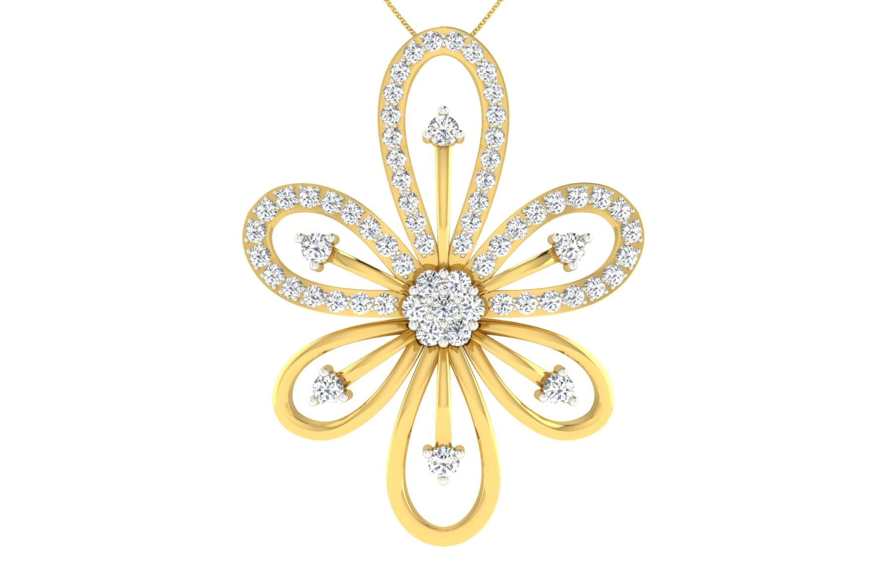18KT Gold and 1.10 Carat Diamond Pendant