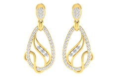18KT Gold and 0.85 Carat Diamond Earrings