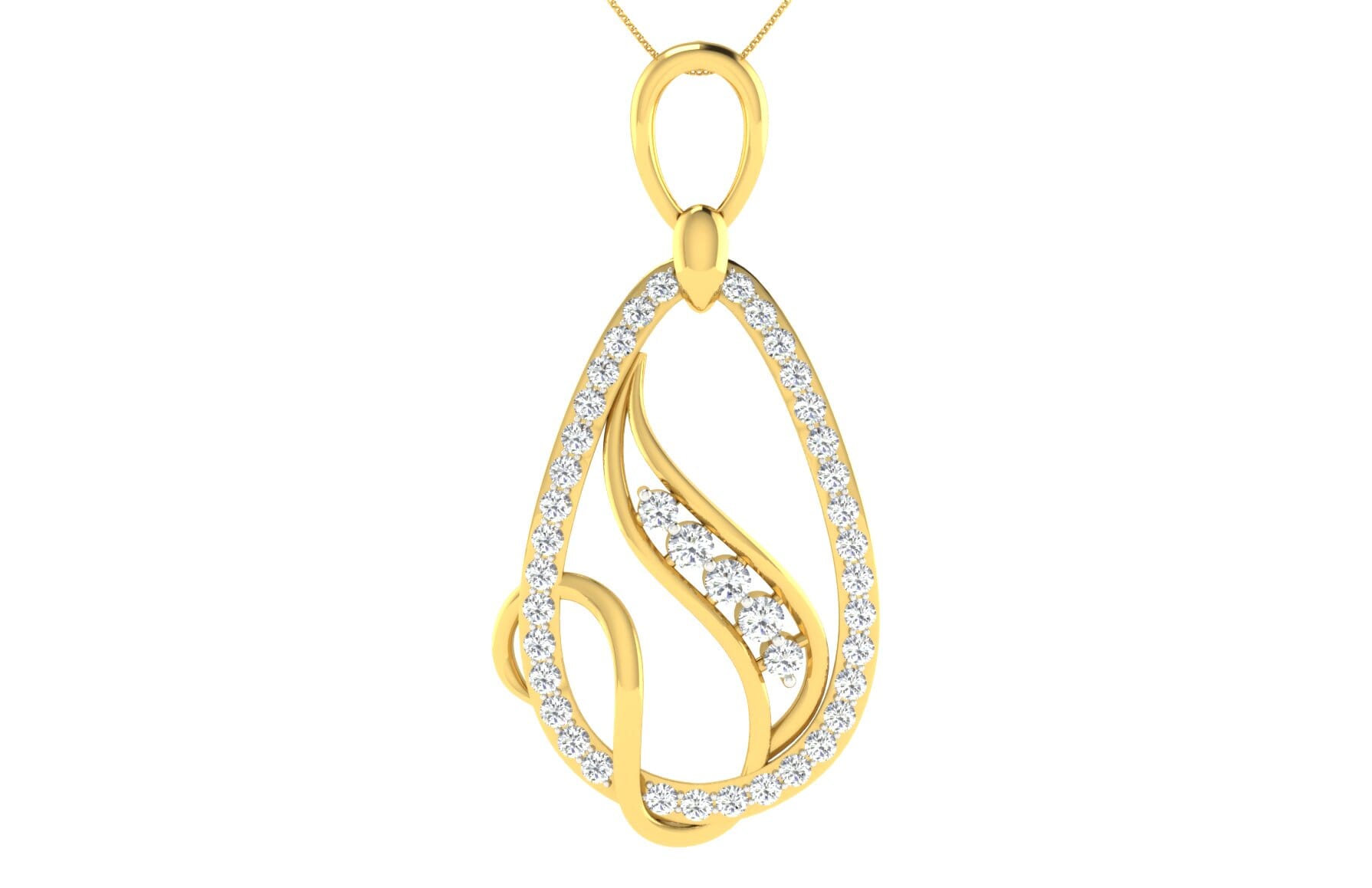 18KT Gold and 0.65 Carat Diamond Pendant