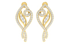 18KT Gold and 0.97 Carat Diamond Earrings