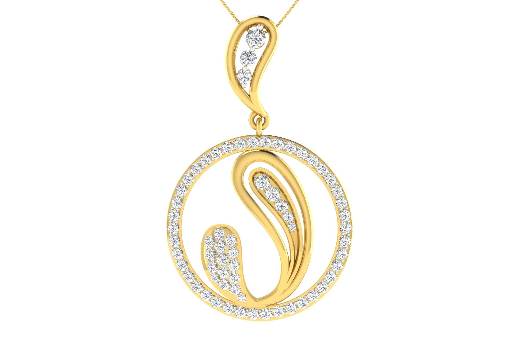 18KT Gold and 0.84 Carat Diamond Pendant