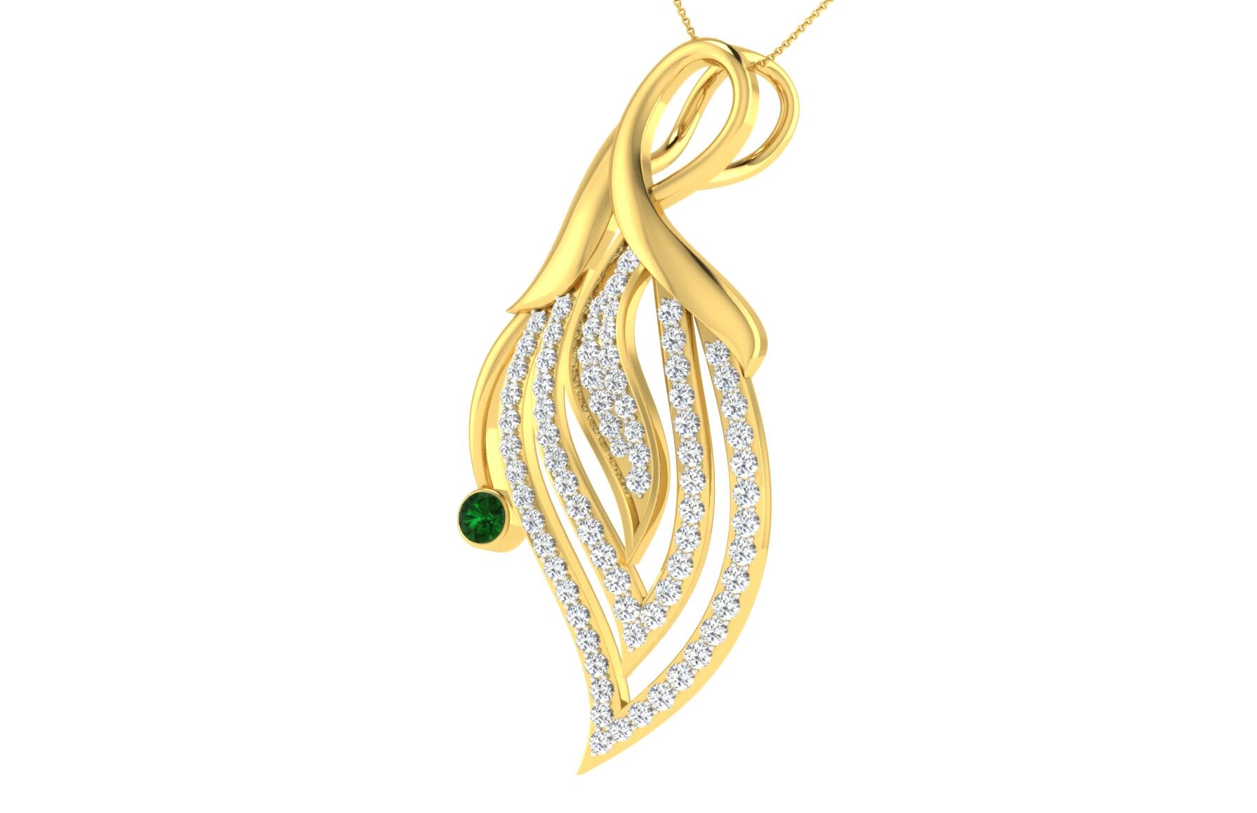 18KT Gold and 0.55 Carat Diamond Pendant