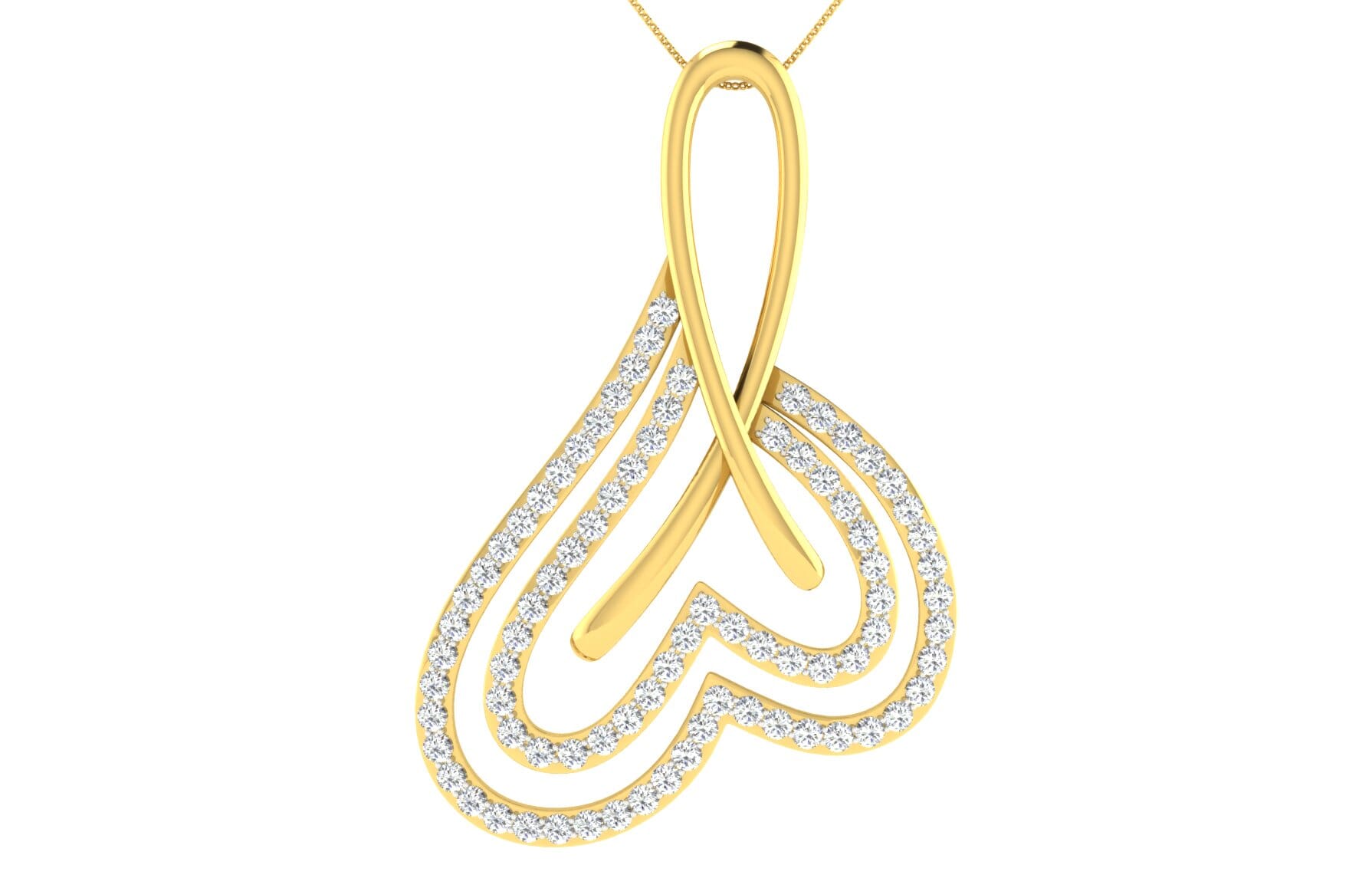 18KT Gold and 0.72 Carat Diamond Pendant
