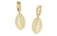 18KT Gold and 0.85 Carat Diamond Earrings