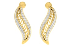 18KT Gold and 0.62 Carat Diamond Earrings