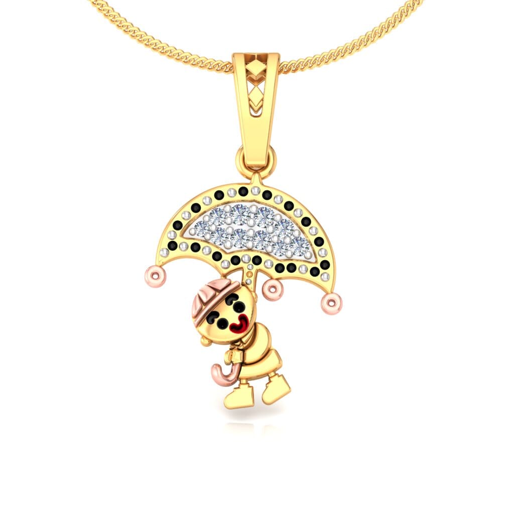 18KT Gold and 0.06 Carat Diamond Pendant