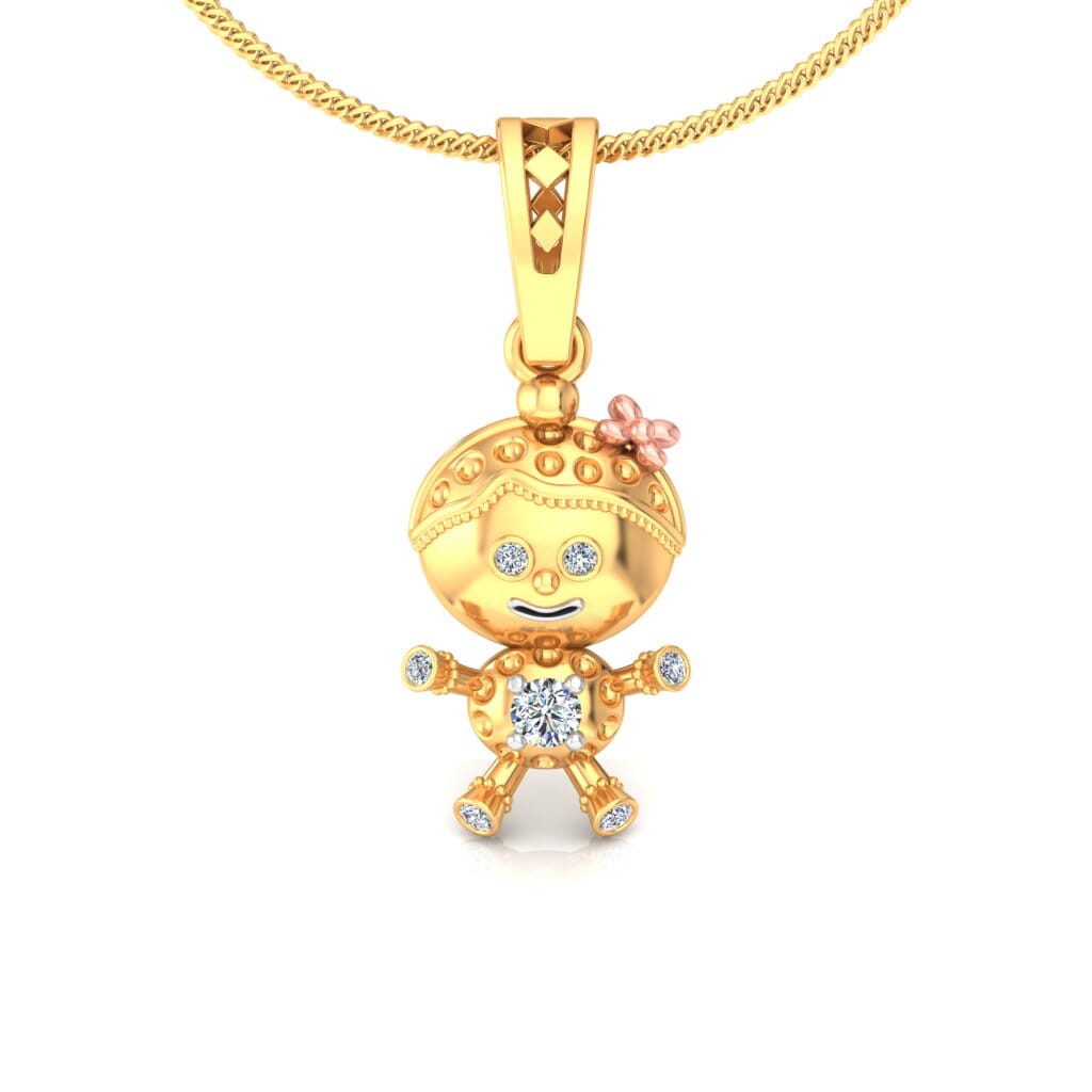 18KT Gold and 0.06 Carat Diamond Pendant