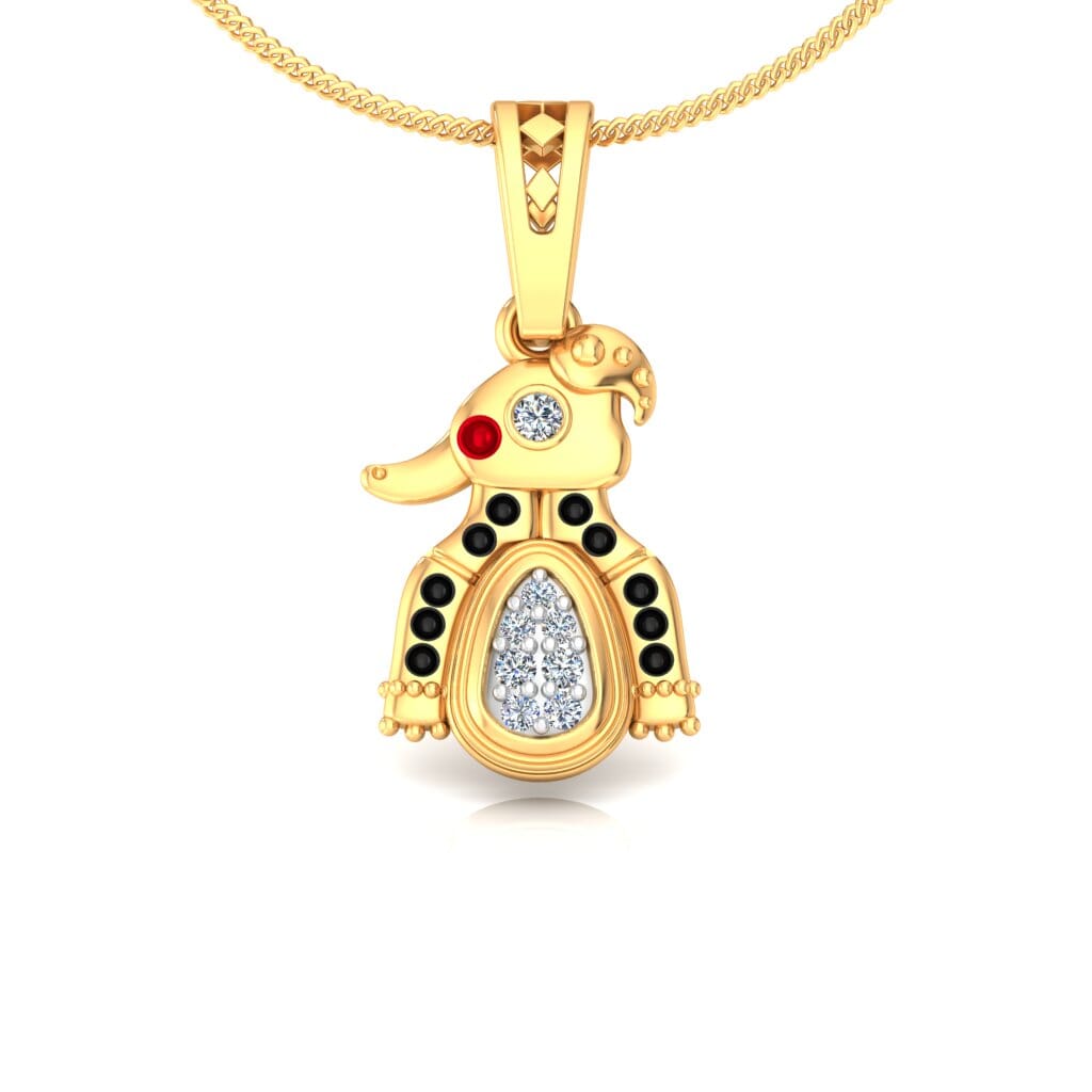 18KT Gold and 0.05 Carat Diamond Pendant