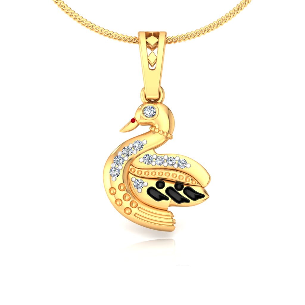 18KT Gold and 0.05 Carat Diamond Pendant