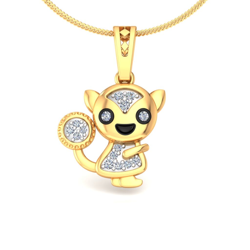 18KT Gold and 0.08 Carat Diamond Pendant