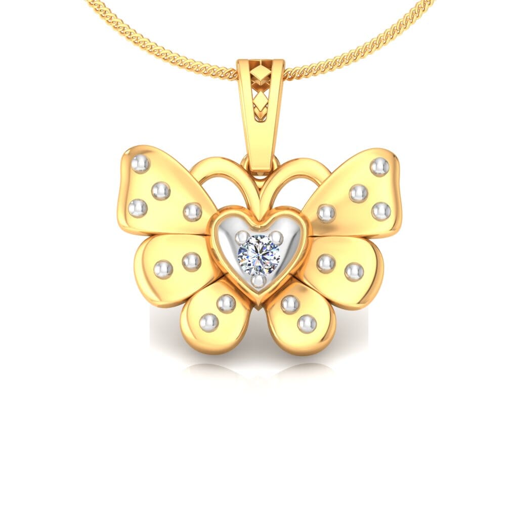 18KT Gold and 0.06 Carat Diamond Pendant