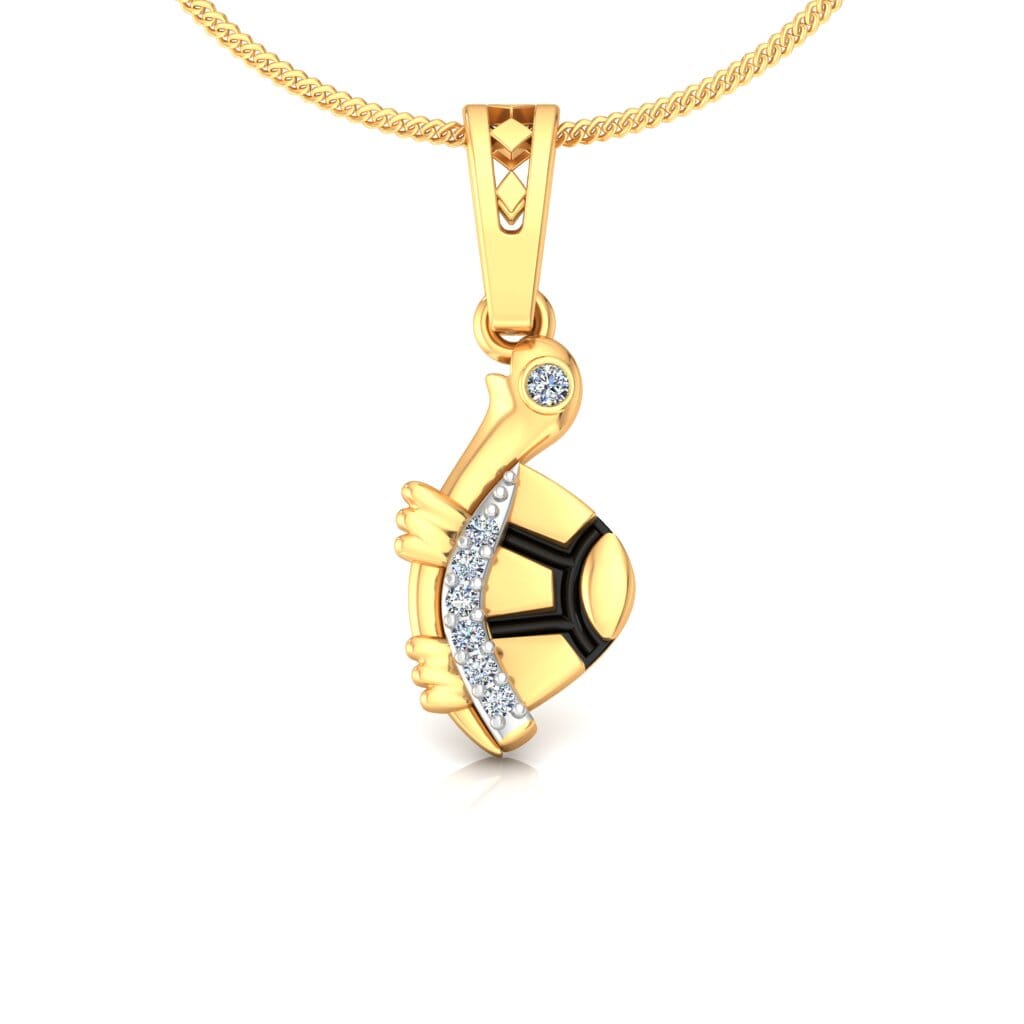 18KT Gold and 0.03 Carat Diamond Pendant