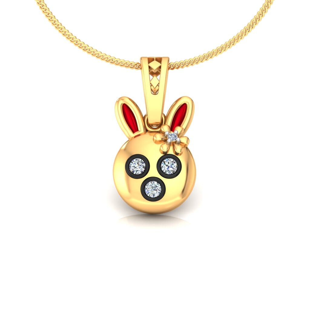 18KT Gold and 0.08 Carat Diamond Pendant