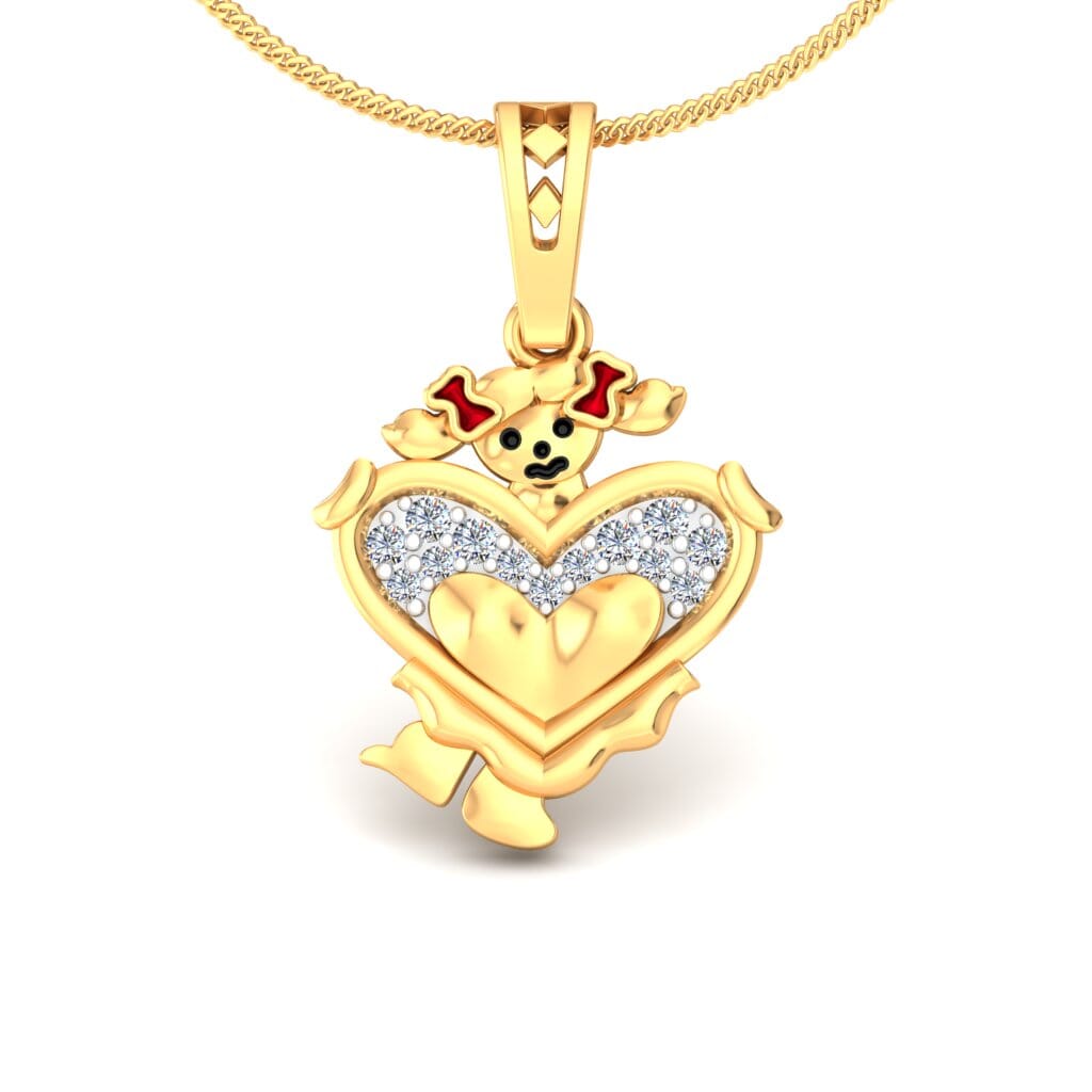 18KT Gold and 0.08 Carat Diamond Pendant
