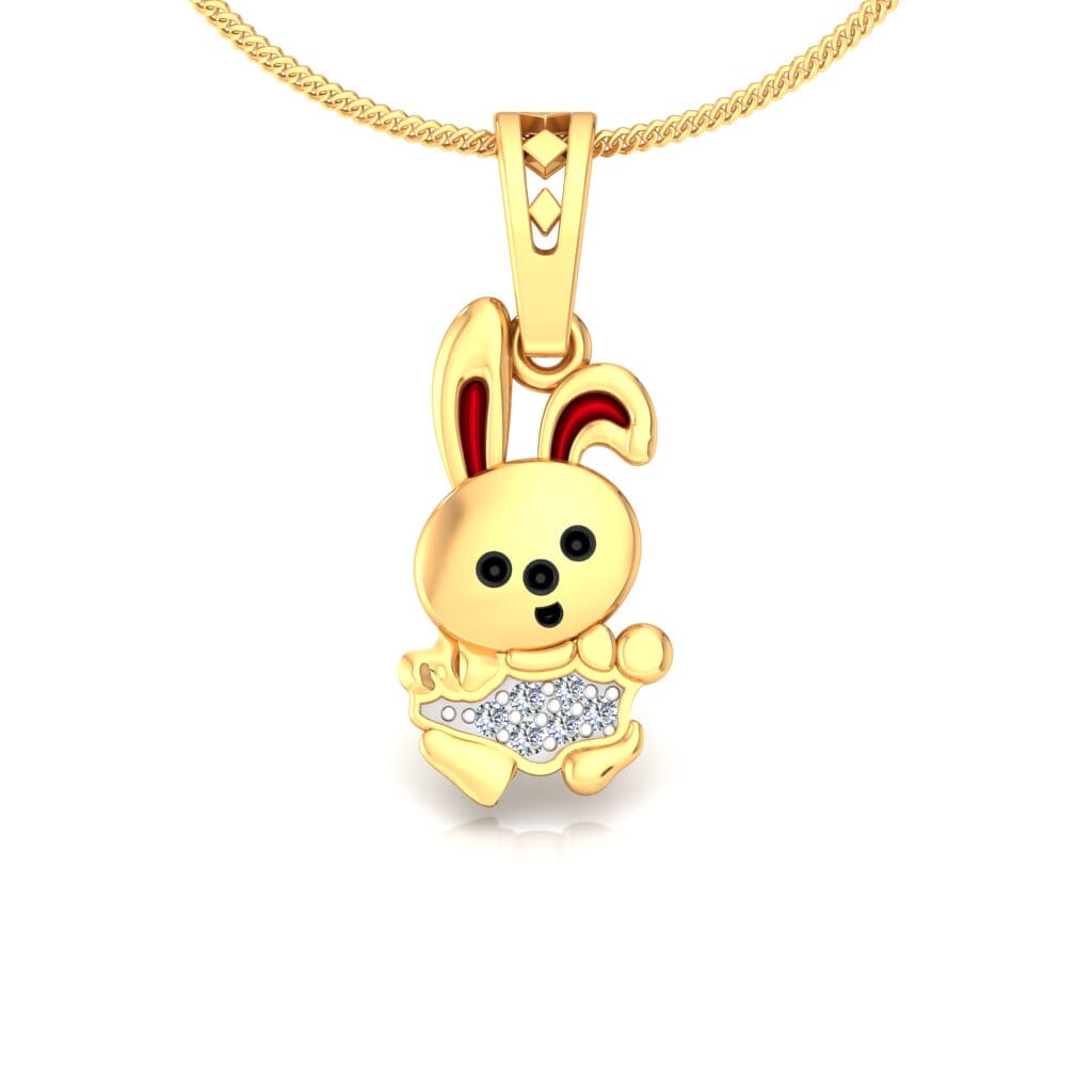 18KT Gold and 0.02 Carat Diamond Pendant