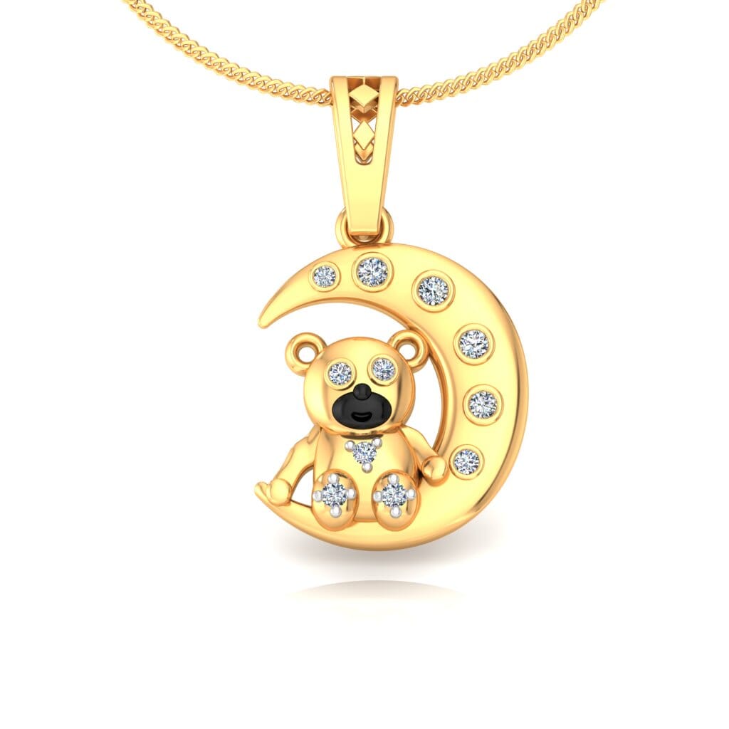 18KT Gold and 0.07 Carat Diamond Pendant