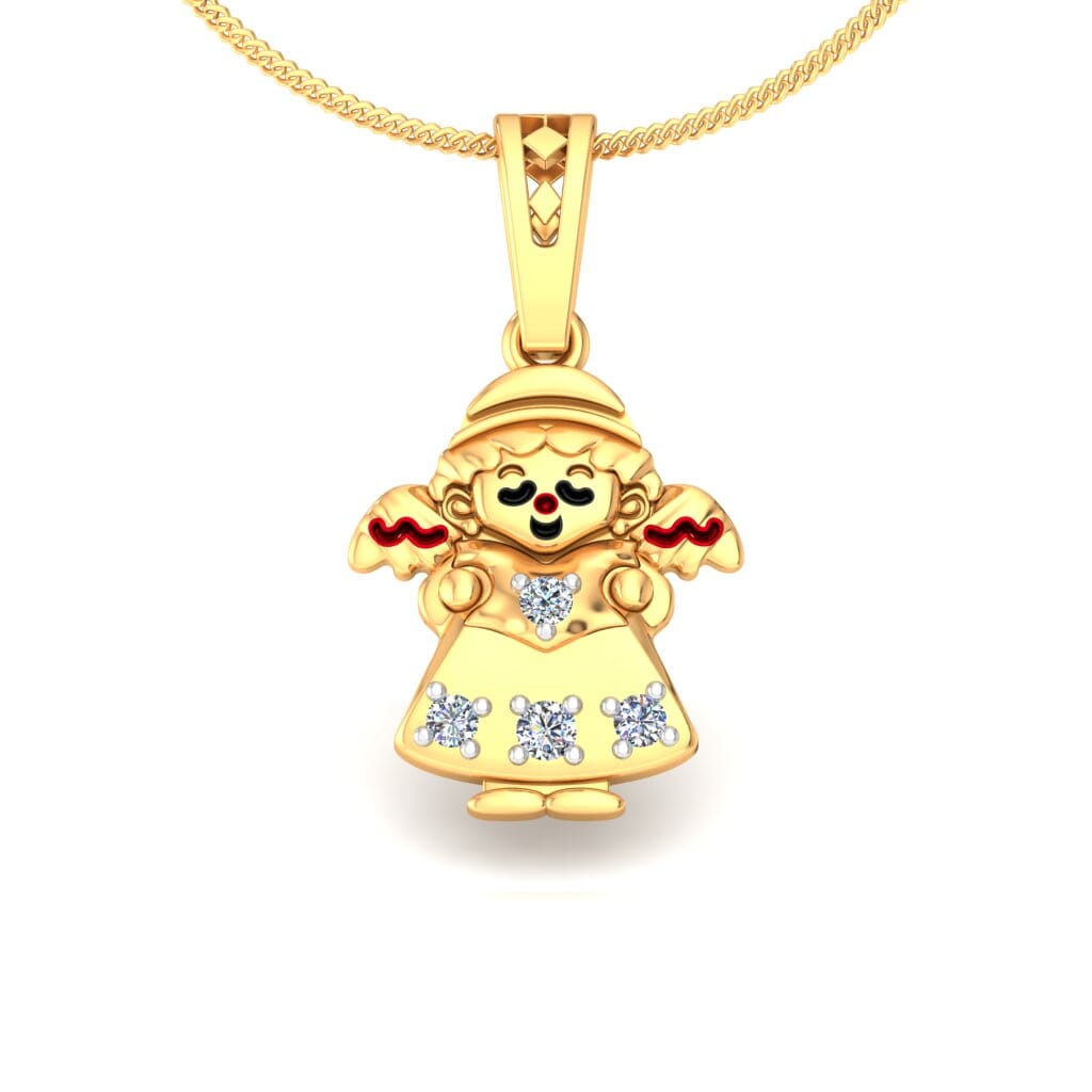 18KT Gold and 0.06 Carat Diamond Pendant