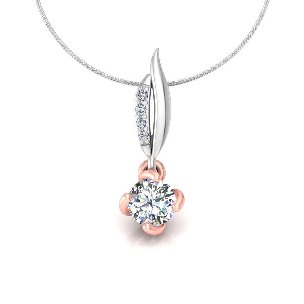 18KT Gold and 0.24 Carat Diamond Pendant with GIA certificate