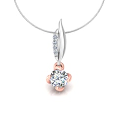 18KT Gold and 0.24 Carat Diamond Pendant with GIA certificate