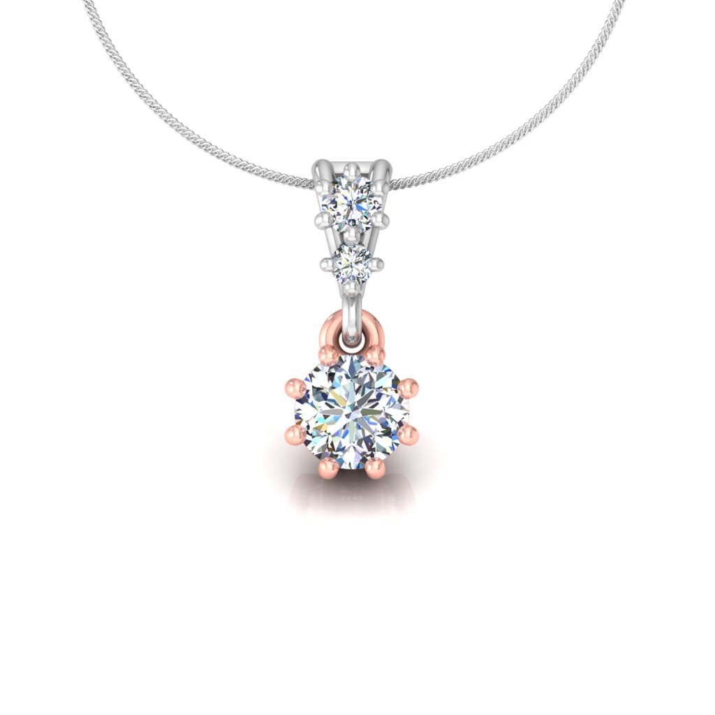 18KT Gold and 0.29 Carat Diamond Pendant with GIA certificate