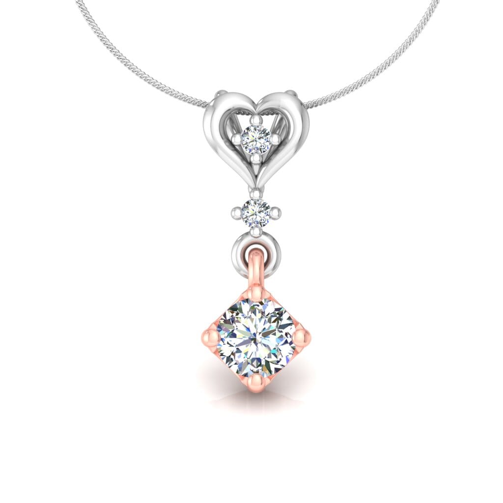 18KT Gold and 0.26 Carat Diamond Pendant with GIA certificate