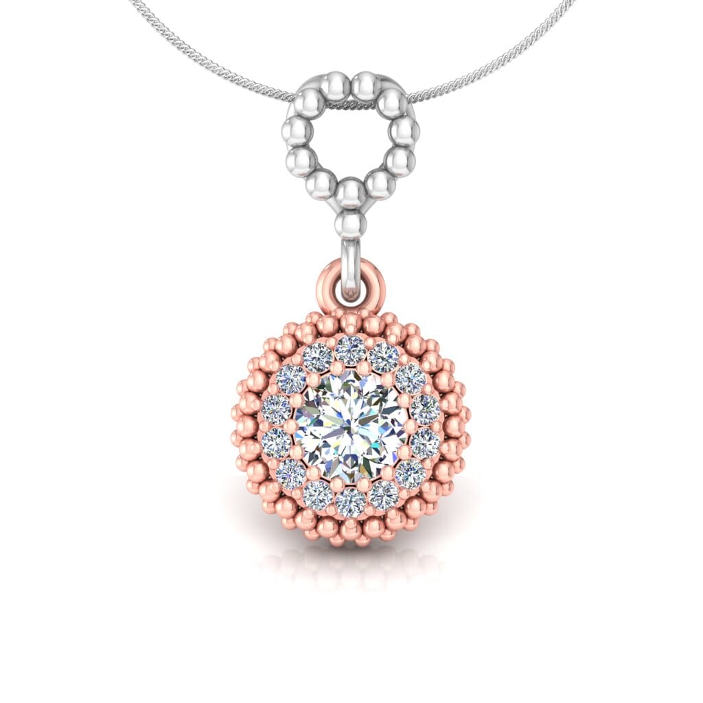 18KT Gold and 0.30 Carat Diamond Pendant with GIA certificate