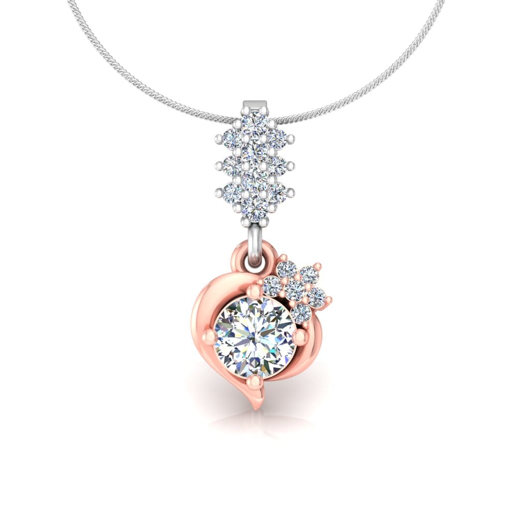 18KT Gold and 0.32 Carat Diamond Pendant with GIA certificate