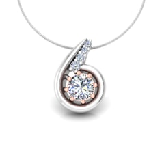 18KT Gold and 0.26 Carat Diamond Pendant with GIA certificate