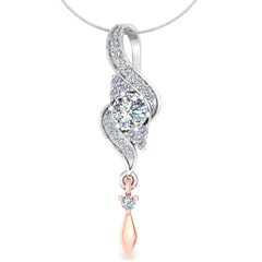18KT Gold and 0.37 Carat Diamond Pendant with GIA certificate