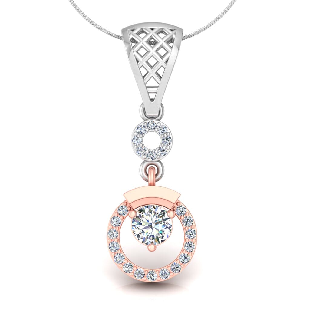 18KT Gold and 0.34 Carat Diamond Pendant with GIA certificate