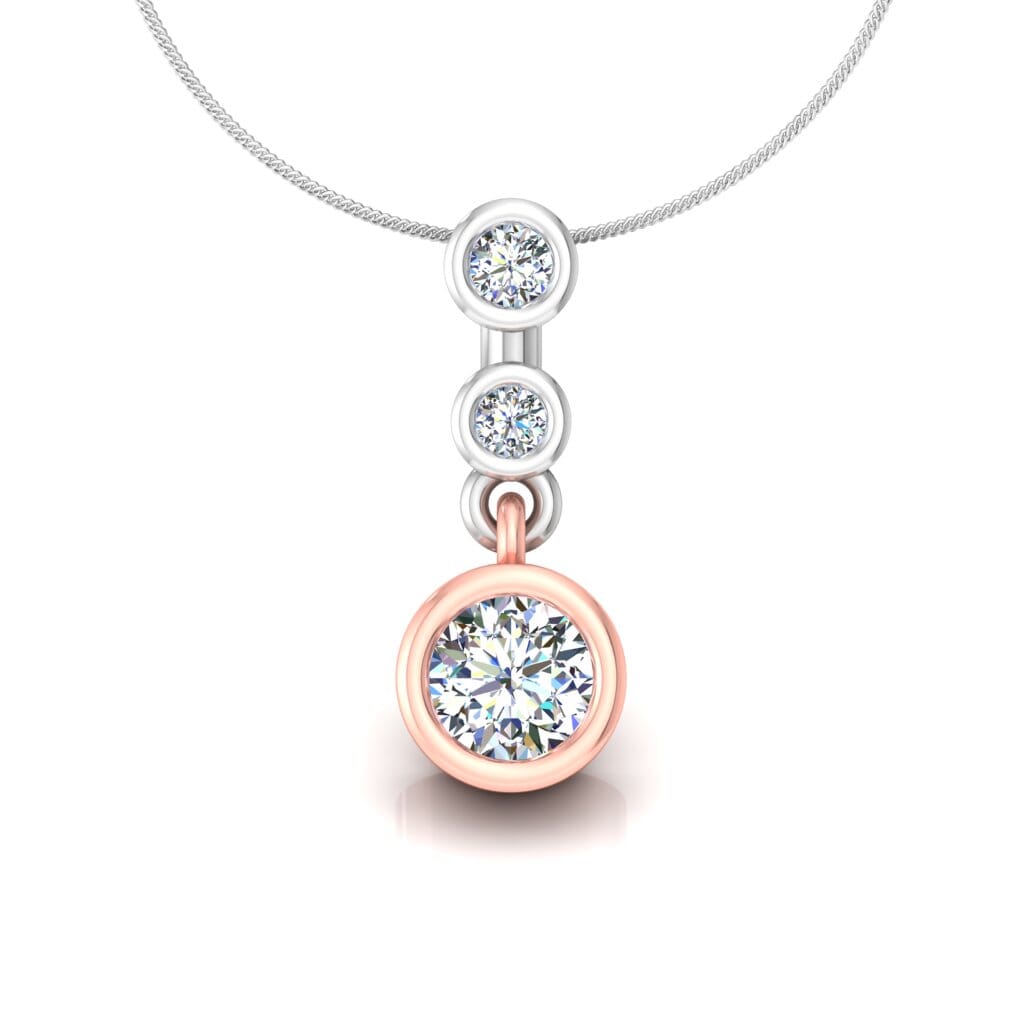 18KT Gold and 0.29 Carat Diamond Pendant with GIA certificate