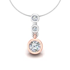 18KT Gold and 0.29 Carat Diamond Pendant with GIA certificate