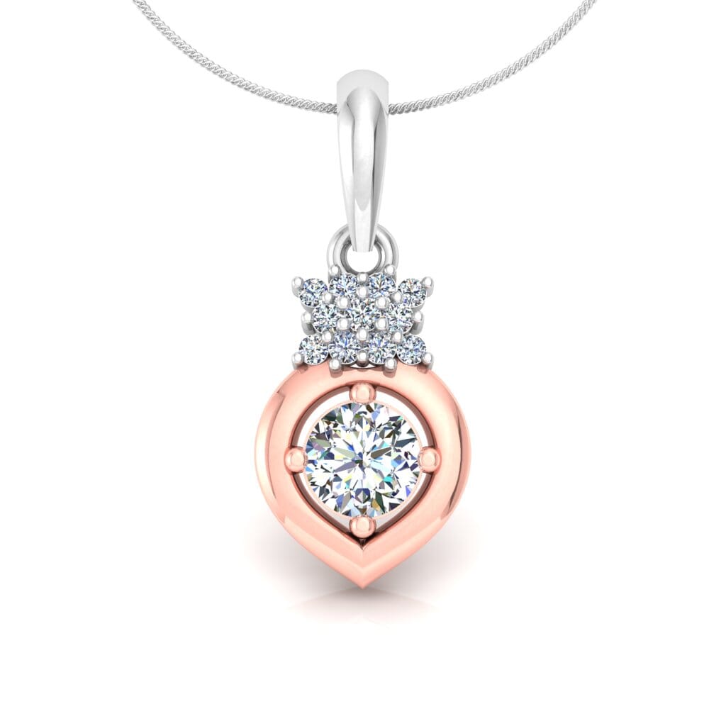 18KT Gold and 0.28 Carat Diamond Pendant with GIA certificate