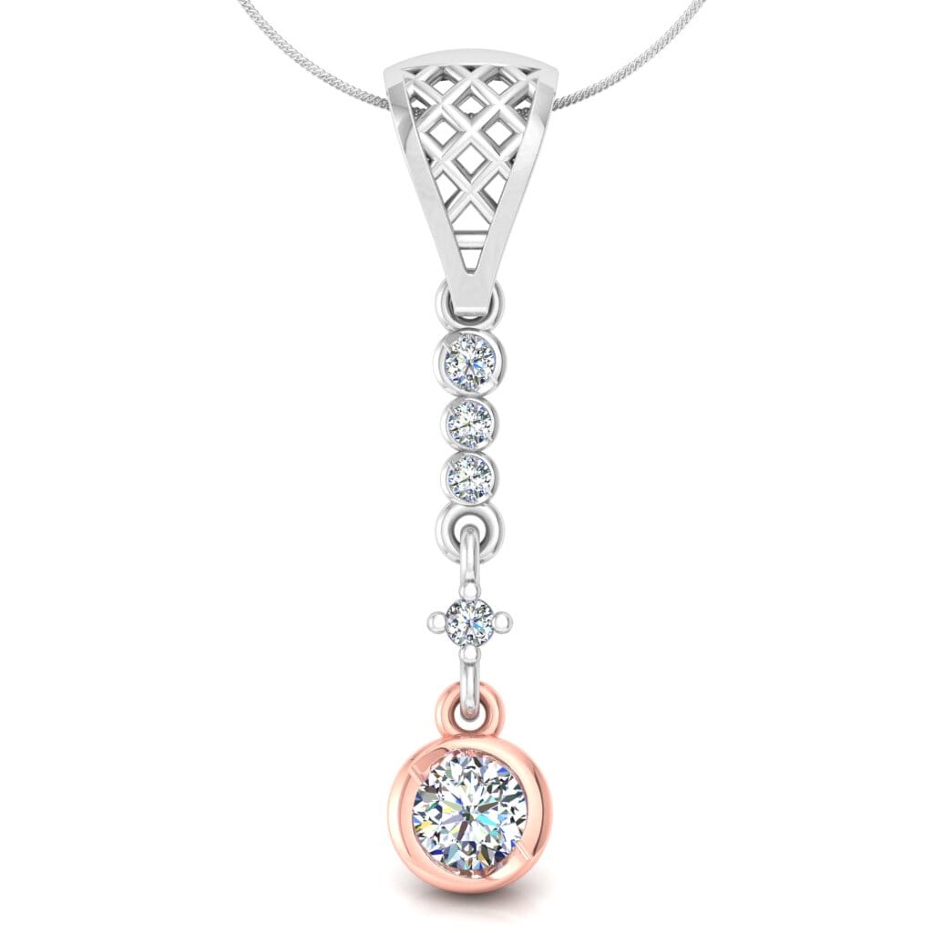 18KT Gold and 0.31 Carat Diamond Pendant with GIA certificate
