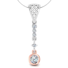 18KT Gold and 0.31 Carat Diamond Pendant with GIA certificate