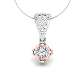 18KT Gold and 0.23 Carat Diamond Pendant with GIA certificate