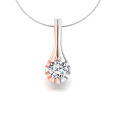 18KT Gold and 0.23 Carat Diamond Pendant with GIA certificate