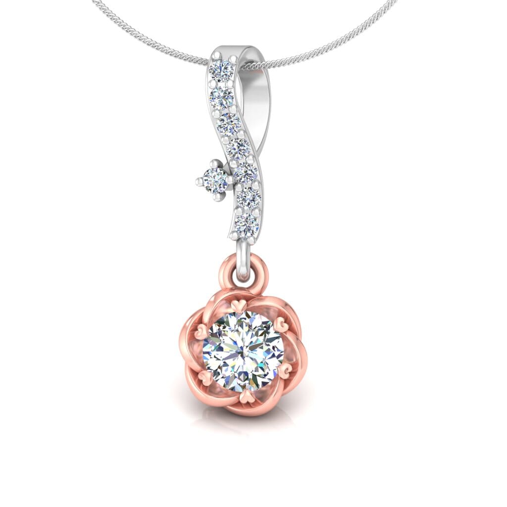 18KT Gold and 0.29 Carat Diamond Pendant with GIA certificate