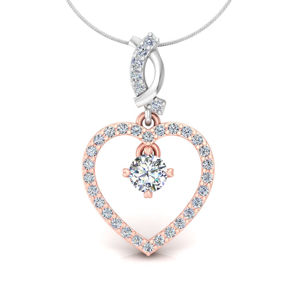 18KT Gold and 0.46 Carat Diamond Pendant with GIA certificate