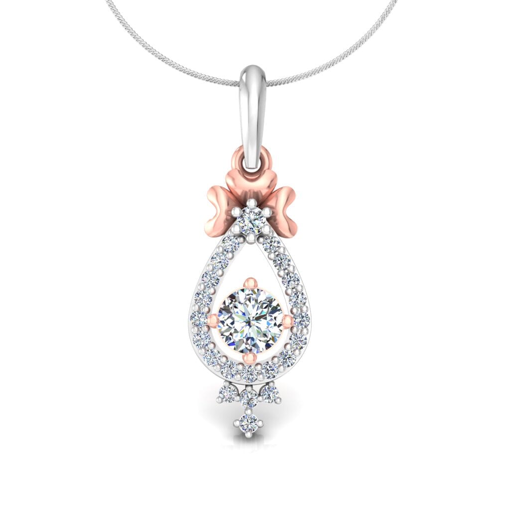 18KT Gold and 0.36 Carat Diamond Pendant with GIA certificate